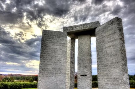 The Georgia Guidestones granite monument
